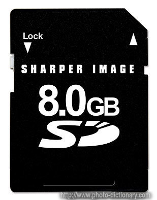 SD card - photo/picture definition - SD card word and phrase image
